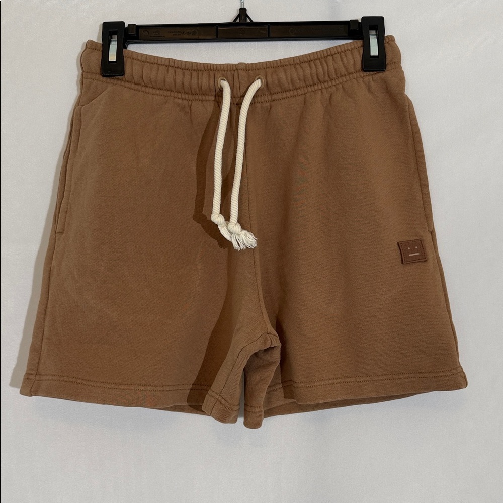Acne Studios Sweat Shorts Size XXS Light Tan Brown 100% Organic Cotton Like New - Picture 1 of 9